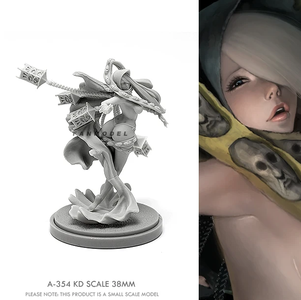 

38mm Beauty Warrior Goddess Series Unpainted Resin Model Garage Kit A-354