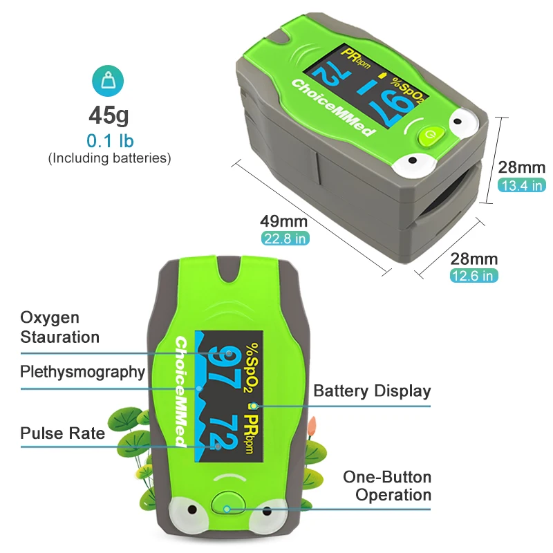 Children Finger Pulse Oximeter Blood Oxygen Saturation Monitor Pulse Rate Meter Oxiometer OLED Oximetro de dedo finger pulse oximeter