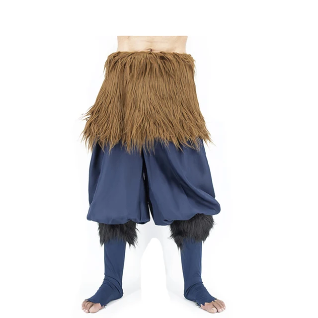 Anime Demon Slayer Kimetsu no Yaiba Hashibira Inosuke Cosplay Costume Pig Silicone Mask Black Socks Sandals - Image 2