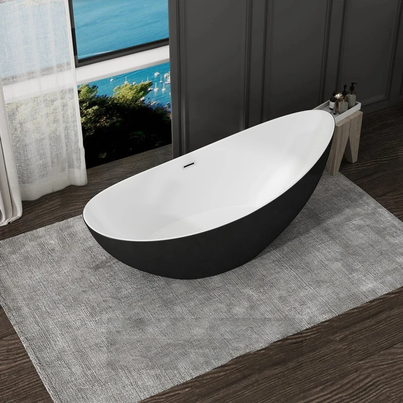 Acryclic Bathtub Shower Room Usage 1600mm Length Big Space Bathtubs Enjoy Bath Time 4