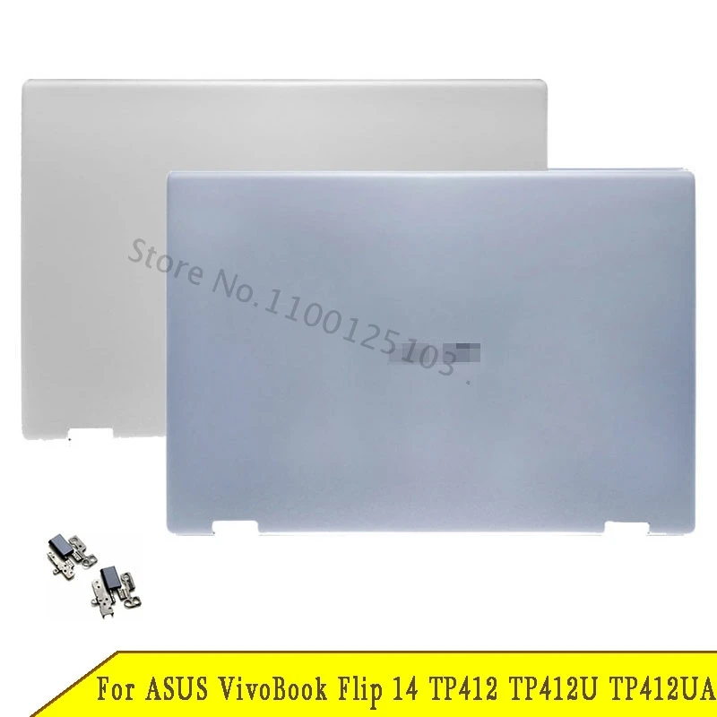 New For Asus Vivobook Flip 14 Tp412 Tp412U Tp412Ua Series Lcd Back Cover Case Hinges A Cover Silver Blue Hq207045941000 Metal