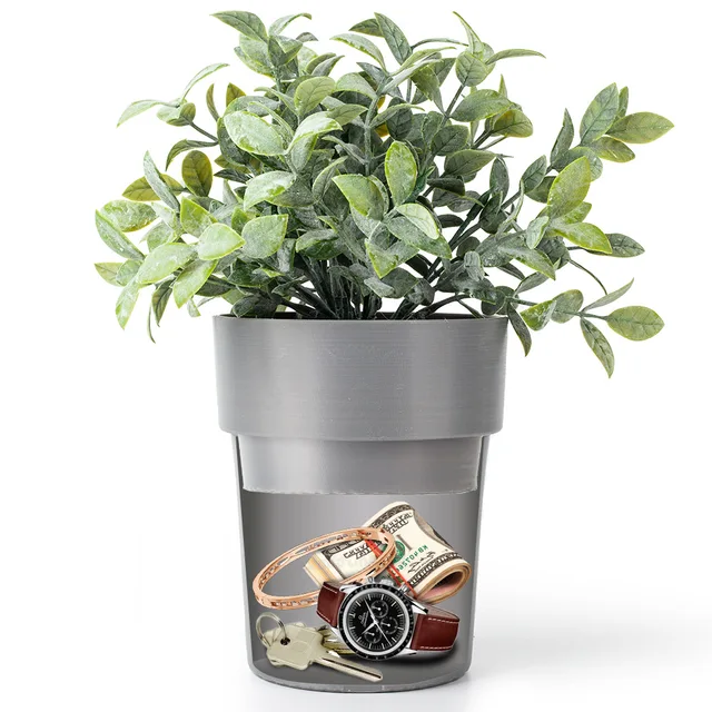 Hidden Safe Plastic Flower Pot Money Storage Box Surprise Separable Security Container Stash Safe Box Stash Jars Piggy Bank 2