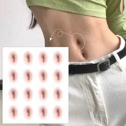 16Pcs Fake Belly Button Tattoo Stick Same Simulation Sticker Fake Female Belly Button Artifact Good Figure Lasting Belly Sticker