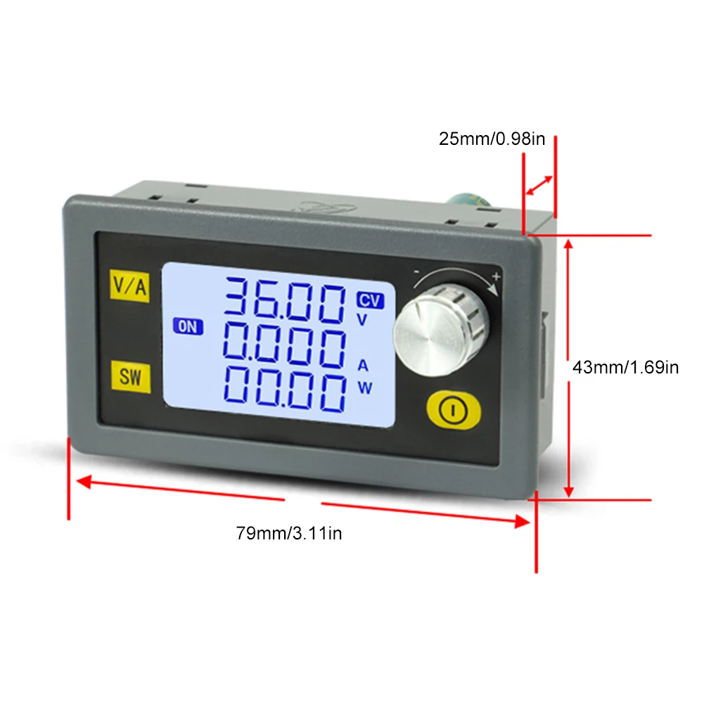 XY-SK80H DC 벅 부스트 컨버터, LCD 디스플레이 DC6-36V 조절 가능, 5A 80W 직류 안정화 전압 전원 모듈