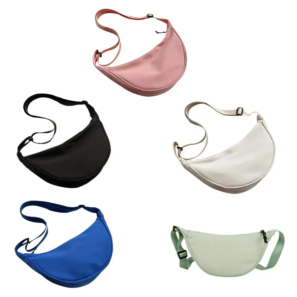 Nylon Messenger Bag Women's New Fashion Dumpling Bag Lightweight Small Shoulder Bag Armpit Bag Simple Shoulder Canvas Bag