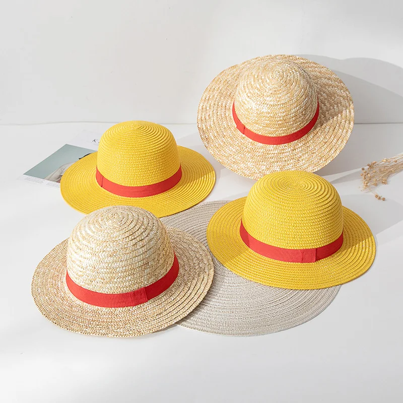 Luffy Straw Hat Anime Cartoon Cosplay Hat Spring Summer Parent-Child Outdoor Sunshade Luffy For Women Men anime hat anime cosplay hat sun hat sun protection hat