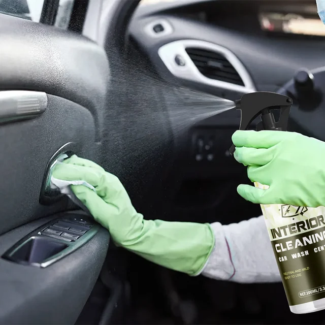 Ryekew Car high-efficiency interior cleaner ceiling cleaner leather flannel fabric water-free multi-purpose cleaner 4
