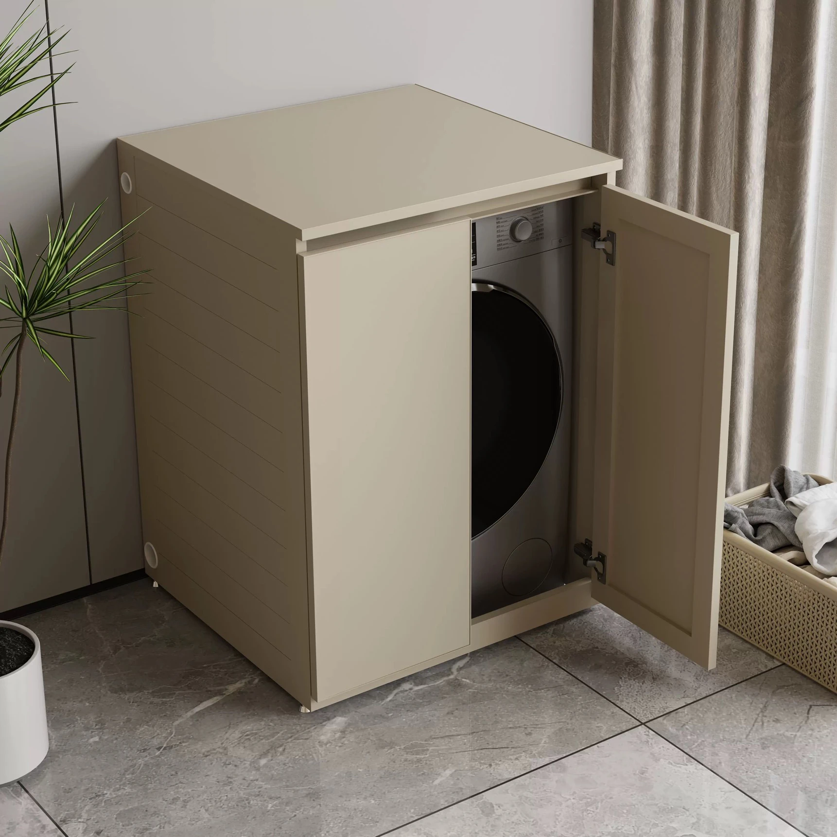 Flip pulsator washing machine cabinet combination outdoor laundry cabinet significant other hand washbasin integrated waterproof