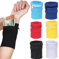 Multifunctional Outdoor Running Bags, Cycling Wrist Band Wallet, Safe Storage Wallets, Zipper Wrist Ankle Wrap Sport Strap, 1Pc 2
