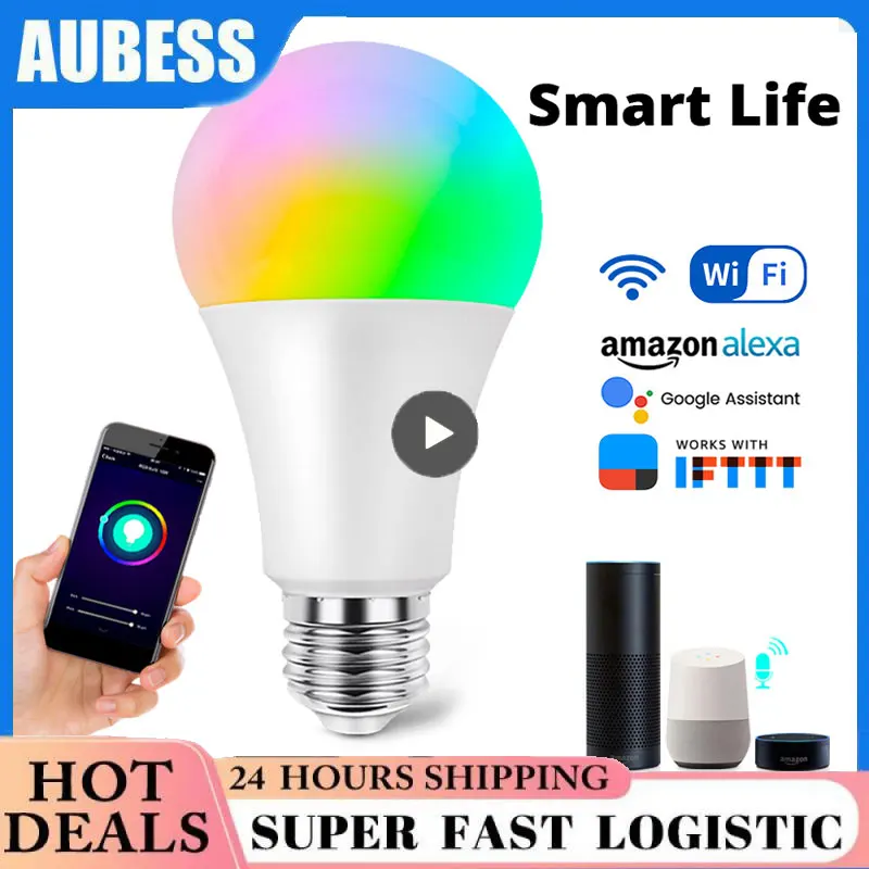 

Новинка, лампочка E27 для прожектора, E27, RGB, 85-265 В переменного тока