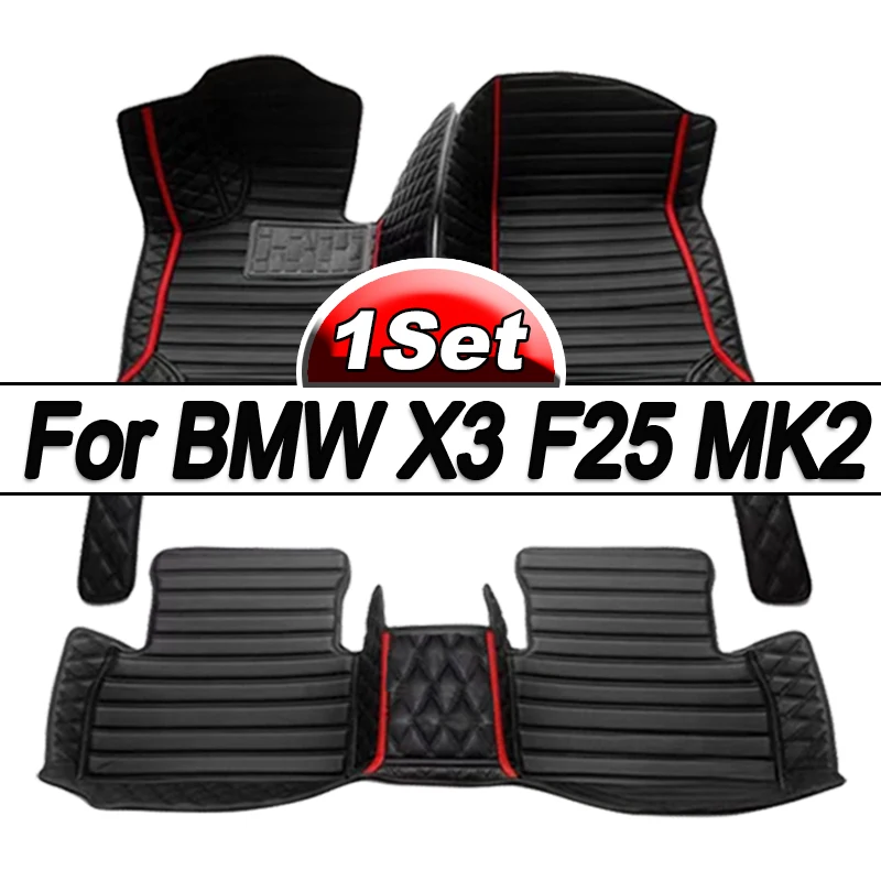 

Автомобильные коврики для BMW X3 F25 MK2 2011 ~ 2014, кожаный роскошный коврик, Защитные чехлы для детской комнаты, ковер, автомобильные аксессуары, интерьерные части