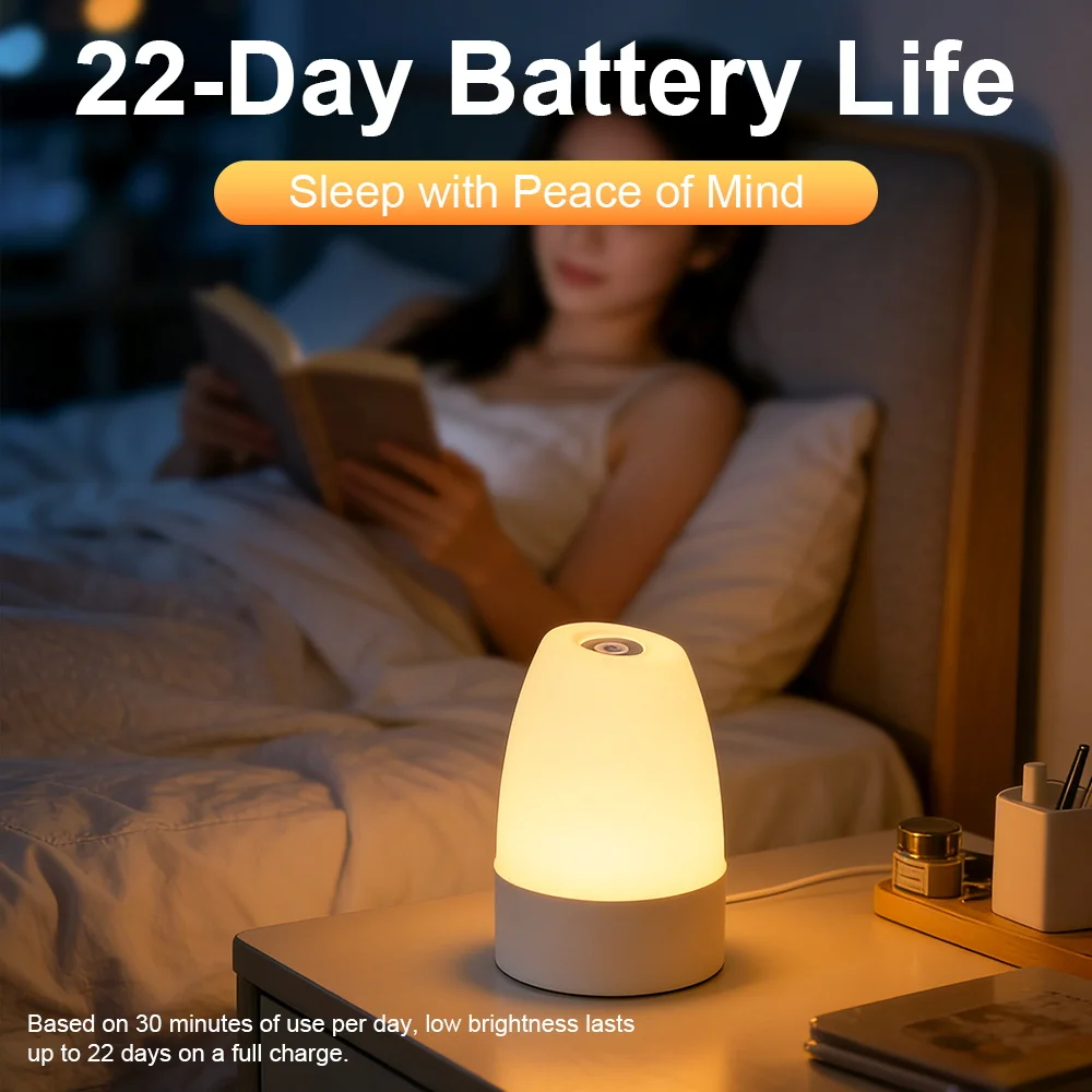 USB Rechargeable RGB LED Night Lamp 5