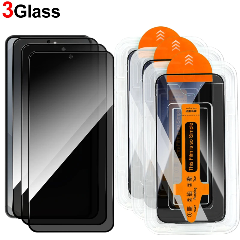 Premium Anti-Spy Tempered Glass Privacy Screen Protector with Easy Installation