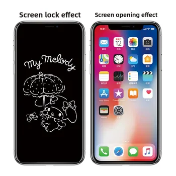 Sanrio Cartoon Cute Kuromi Kitty Sleep Mode Pattern Protector Film for IPhone 17 Pro Max 16 15 14 Plus 13 HD Privacy Screen Film 1