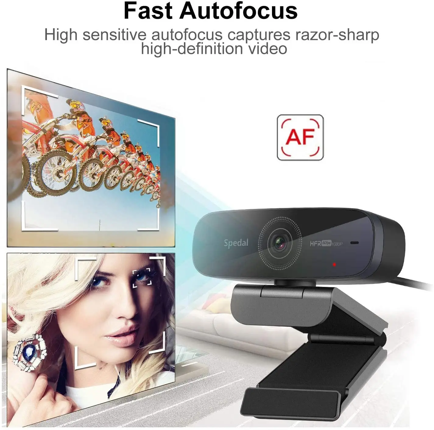 Spedal 926 Hd 1080P AF 60fps Usb Streaming Webcam with Microphone