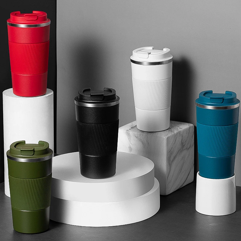 Stainless Steel Mug 12/17oz Coffee Thermos Mug Double-wall Stainless Steel Portable Car Travelling Tumbler Insulation Thermal Coffe Cup To Go stainless steel cup coffee cup stainless steel cups ceramic coffee cup