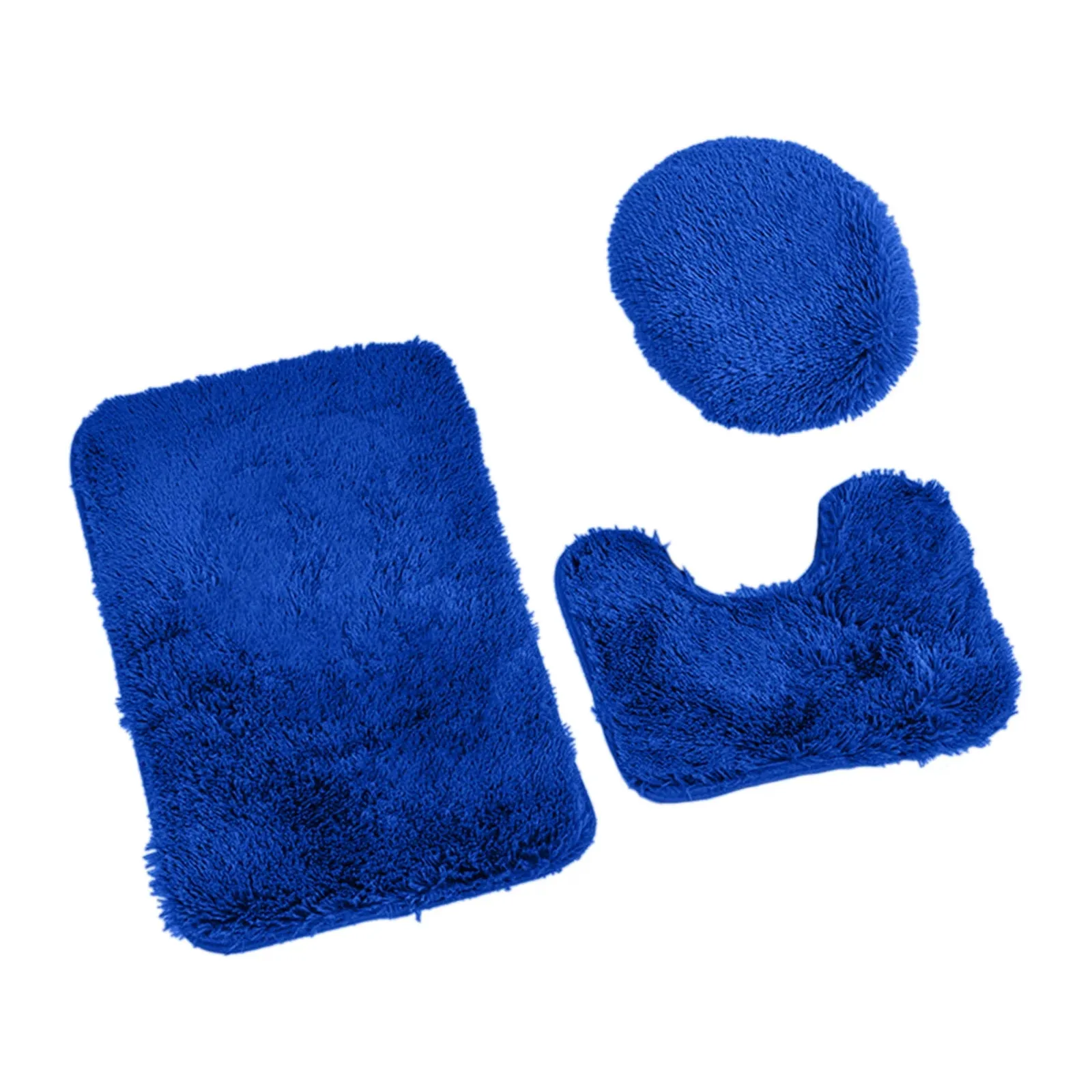 Bathroom Carpet Toilet Cushion Cover Microfiber Absorbent Non-Slip Mat 3Pcs Set U-shaped 40x50cm Cover 45x50cm Door Mat 50x80cm