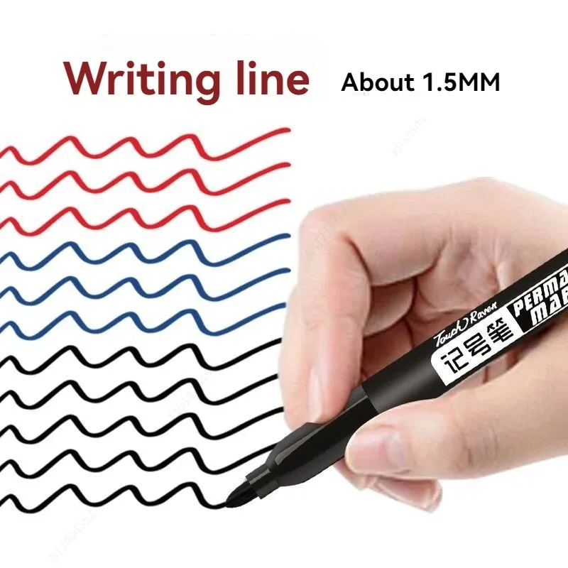 Permanent Marker Pen Manga Drawing Markers Waterproof Ink Sketch Pens Stationery Art School Supplies Black Blue Red