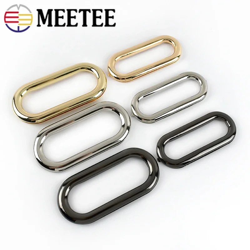 

Meetee 2/4pcs ID75mm/ID88mm Oval Rings Metal Handle Frame Bag Handles Bags Eyelet Frames Kiss Clasp Clutch Buckle DIY Accessory