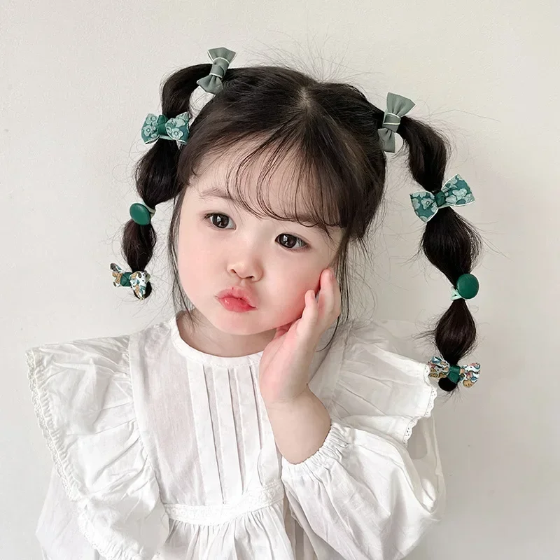 10Pcs New Children's Rubber Band Does Not Hurt and Has Good Elasticity. Baby Tie Hair Headband Girls Bow Headgear