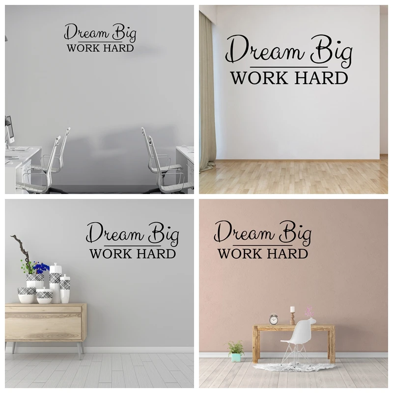 

1 pc good Work incentives Wall Stickers for office Pvc Material wallpaper waterproof Bedroom Wall Art MURAL Drop Shipping