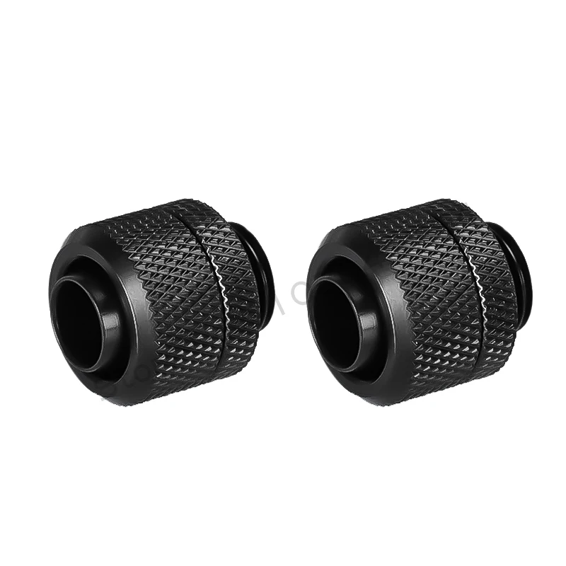 2 pezzi raccordo a compressione tubo morbido 10/13 e 9.5*12.7mm per tubo dell'acqua utilizzando tubo filettato G1/4 nero/argento AU-FT3-Tn