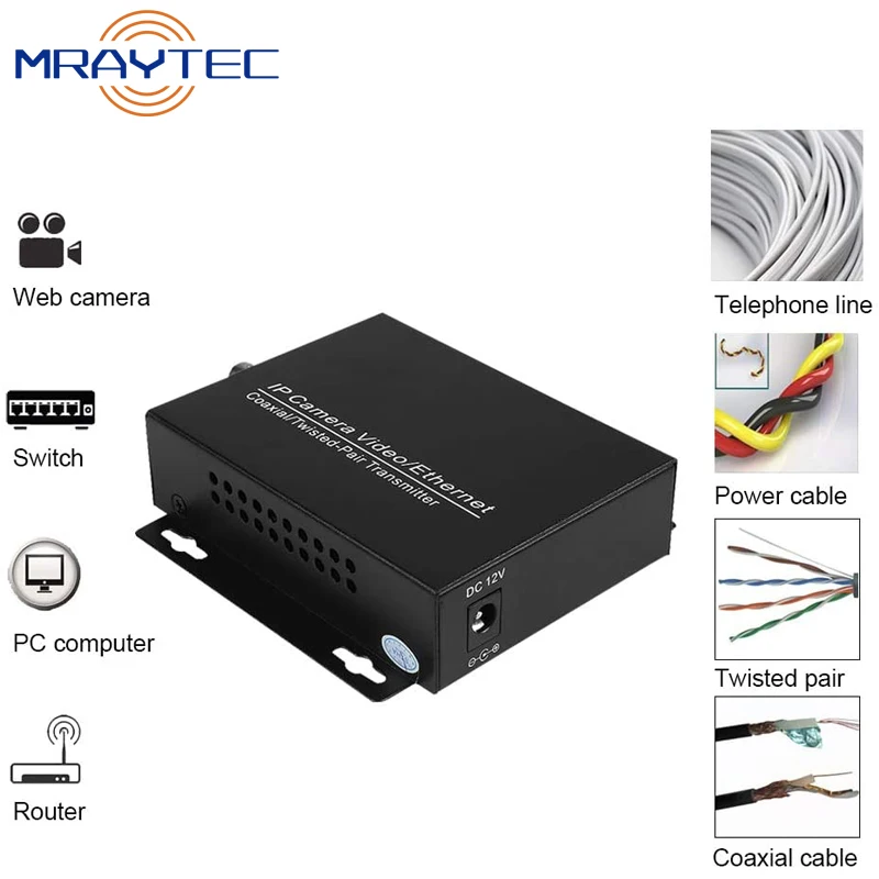 IP Ethernet Over Coax HD Network Coaxial Transmission Extender Coaxial Cable  Port Plug And Play EOC Converter - AliExpress