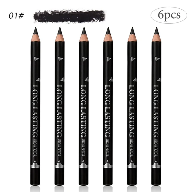 6/12Pcs Eye Brow Pencil Waterproof Professional Women Eye Makeup Pen
