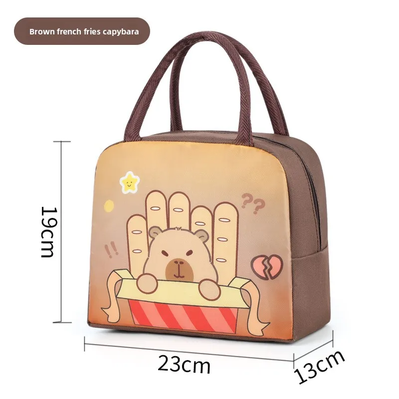 New Cartoon Lunch Box Bag For Students Children Handheld Bento Bag Work Lunch Carrying Bag Insulated Meal Container Organizer