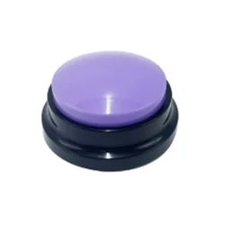 Funny Recordable Talking Pet Buttons - Portable Cute Dog Toy Supplies (Purple)