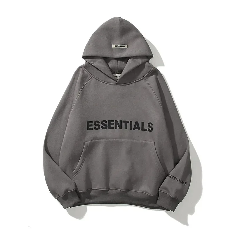 

Printed ESS Letter Men Hoodies Fleece Warm Mens Sweatshirt Fashion Streetwear Casual Men's Loose Pullovers Brand Hoody