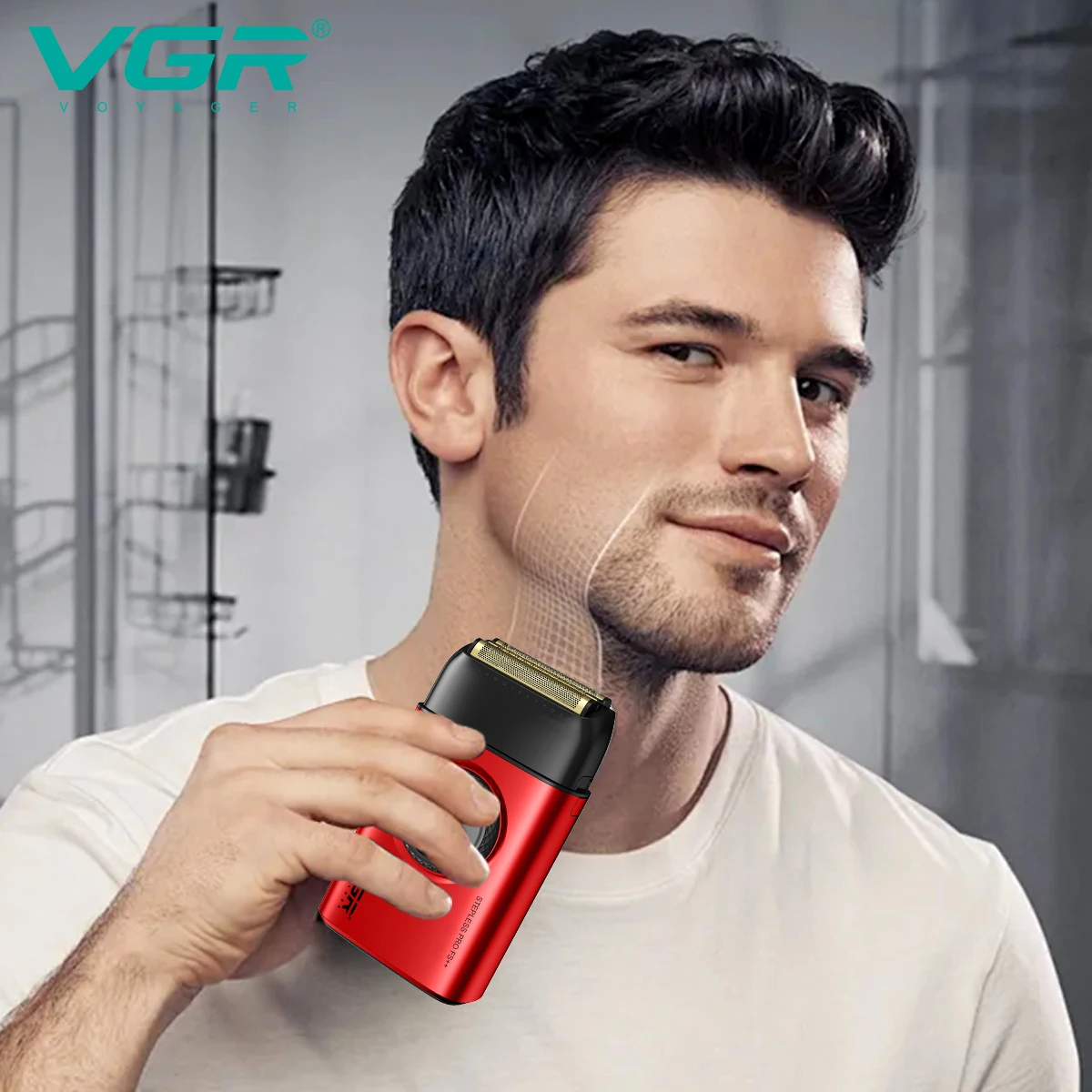 VGR Electric Shaver Rechargeable Shaving Machine Professional Beard Trimmer 9000 RPM Portable Shaver for Men V-378 electric shaver hair trimmer electric razor rotary shaver cordless shaver