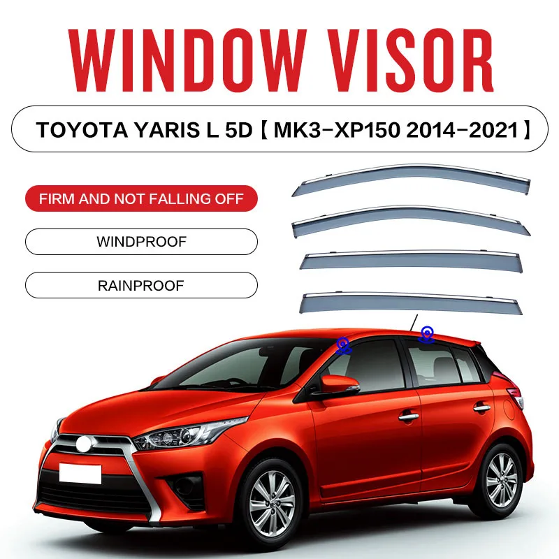Per Yaris Cross Window Visor Weather Shield Side Window Deflettore Parabrezza Per Auto Weather Shield Accessori Per Auto