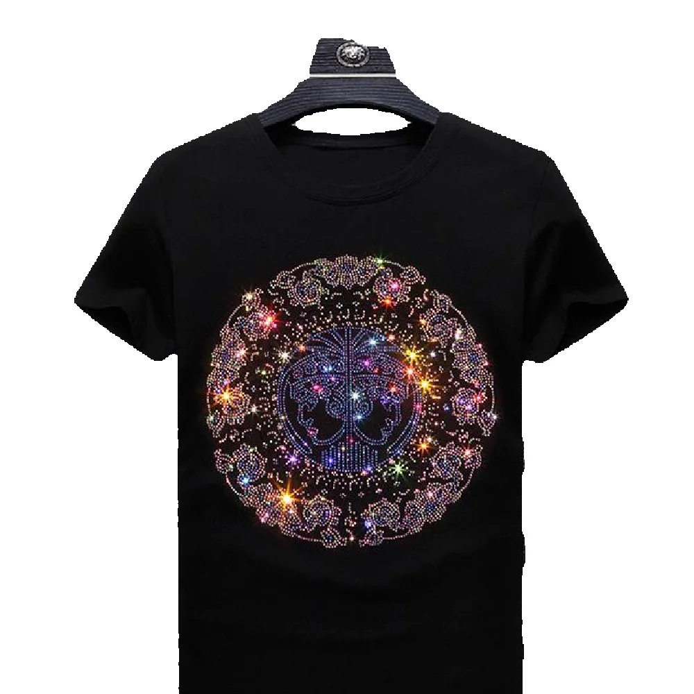 

2023 Diamonds T Shirts Men Fashion Street Wear Short Sleeve O Neck Modal Cotton T shirts Camiseta Fashion top quality