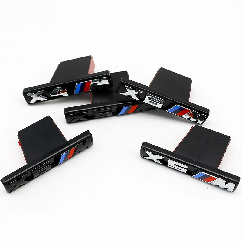 글로스 블랙 화이트 3D ABS 로고 X2 퍼포먼스 배지 BMW M 파워 X5 X6 프론트 그릴 엠블럼 X3 X4 자동차 외부 액세서리