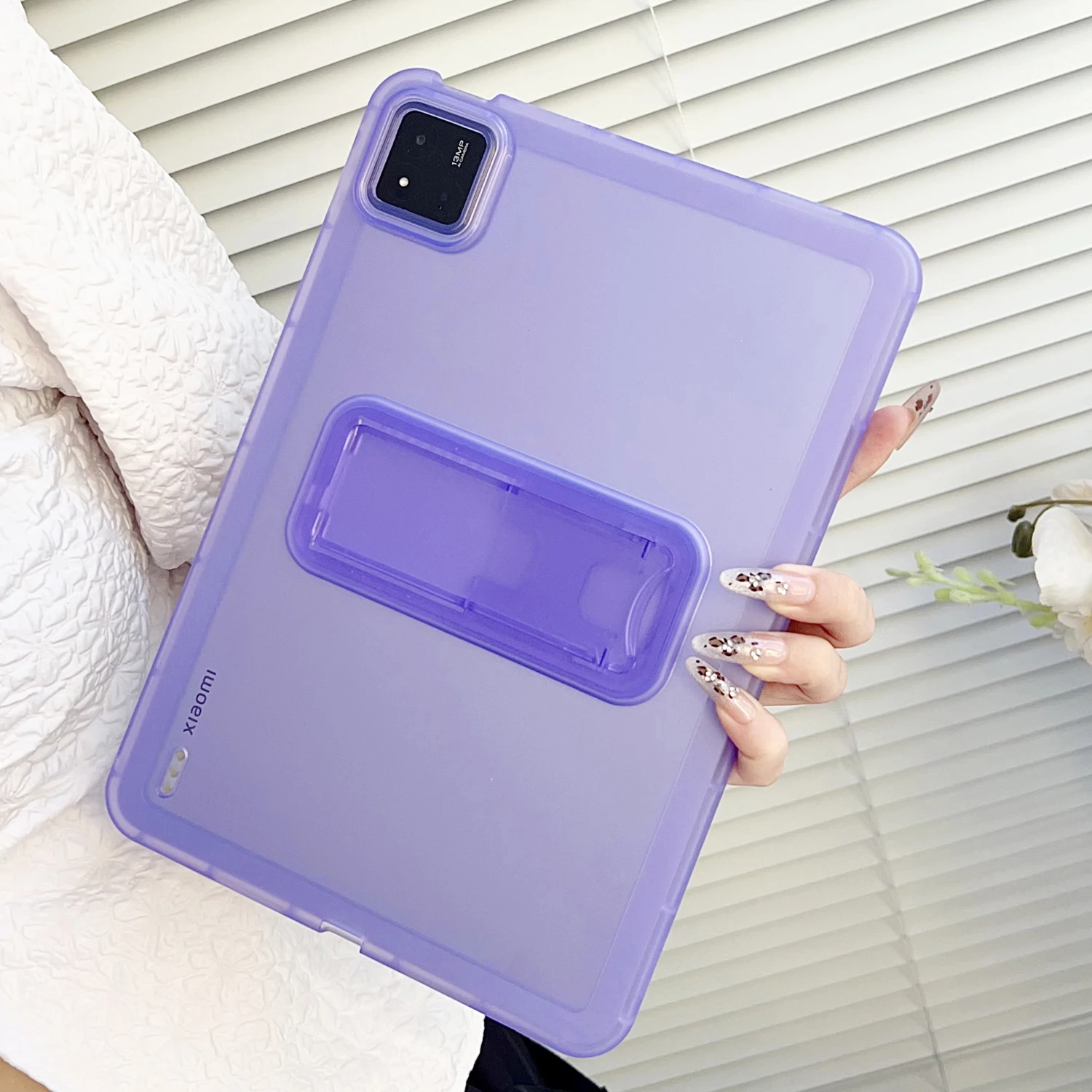 Universal Clear Soft Tablet Stand Case Cover, Compatible with Various Sizes