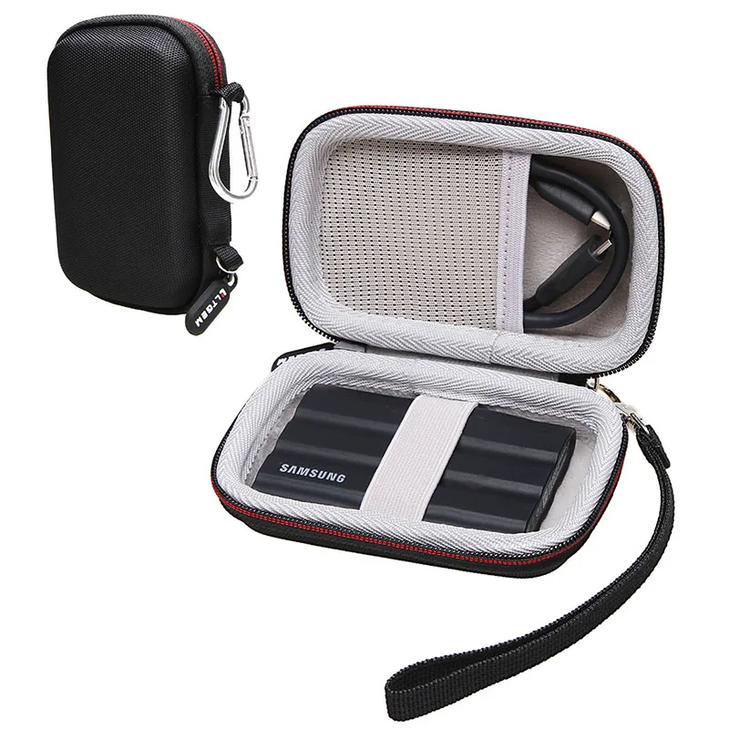 Ltgem-eva Case Difícil para Samsung t7 Também Também Ssd Portátil Unidade de Estado Sólido Externo Bolsa de Proteção para Viagens