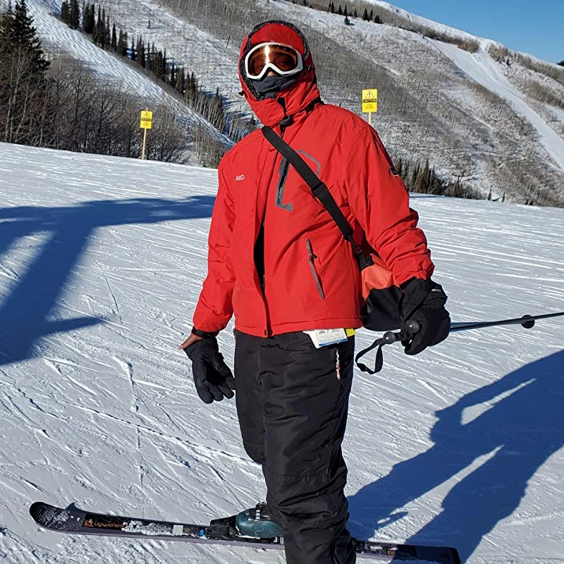 Men Snow Jumpsuit Winter Ski Suit Fleece Jacket Pants Waterproof