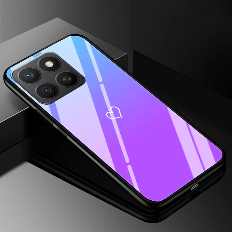 Luxury Tempered Glass Phone Case with Hard Back Bumper Cover