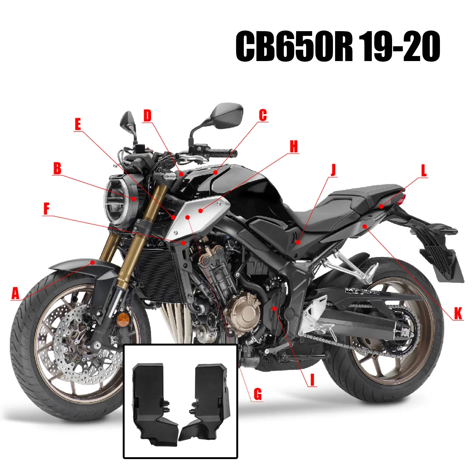 Motorcycle Accessories For Honda CB 650R CBR 650R-Unpainted CB650R CBR650R Inner Air Intake Bracket Holder