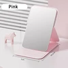 Woman MINI Folding Makeup Mirror High-quality Portable Pocket Makeup Mirror Single-side Creative Women Solid Color Handle Desk 6