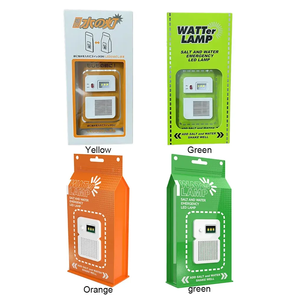 Portable Camping Lamp Salt Water Outdoor LED Emergency Lamp Reusable For Night Fishing Lamp Energy Saving Lamp Travel Supplies