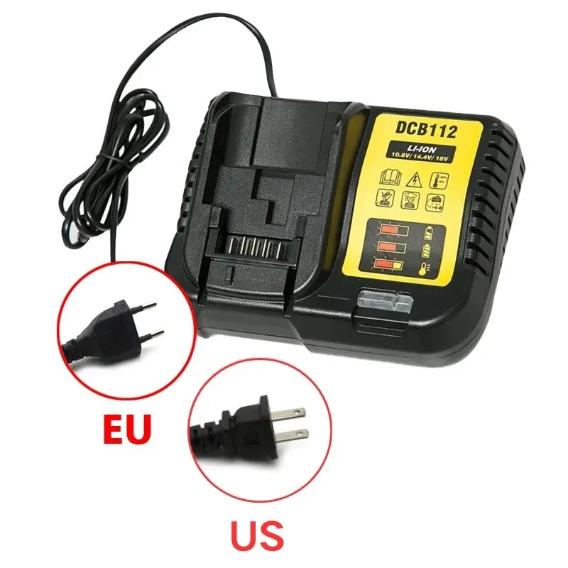 Aoae 충전식 전동 공구 배터리, DEWEI 20V 12000mAh, LED 리튬 이온 교체, DCB205 DCB184 DCB200