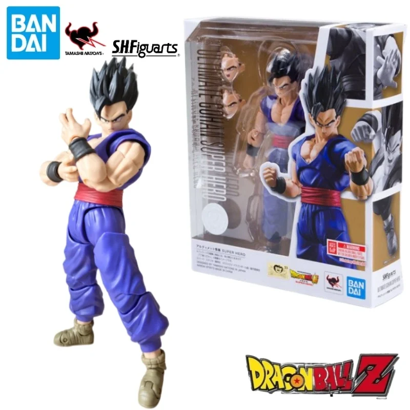 

Bandai Original Dragon Ball Shfiguarts Son Gohan Super Hero Joints Movable Anime Action Figure Toys For Boys Kids Birthday Gift