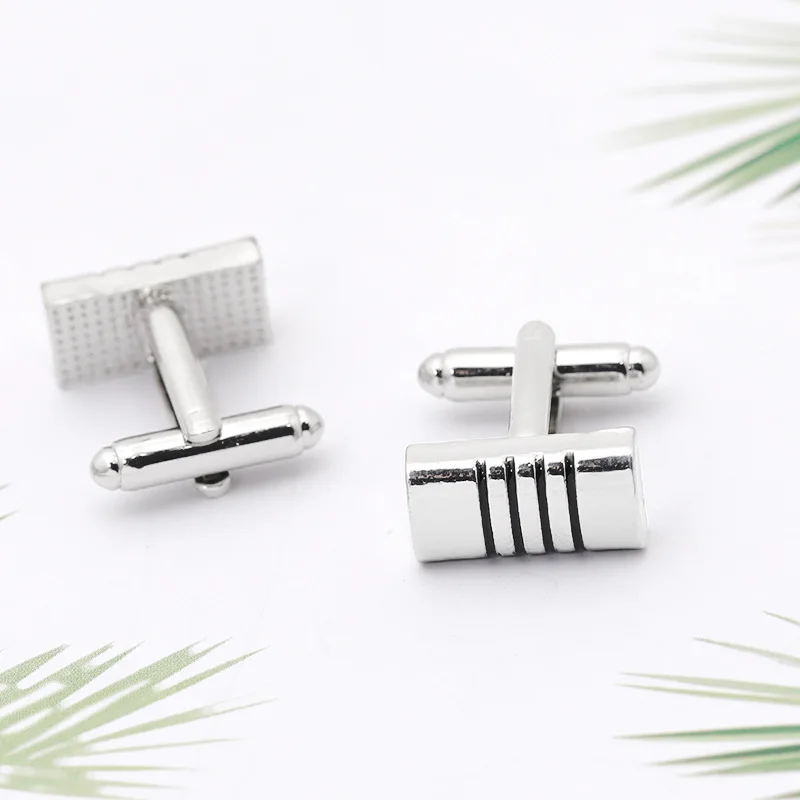 

Versatile Geometric Men's Cylindrical Bar Cufflinks Simple Fashion Woman's Business Wedding Sleeve Studs Gifts