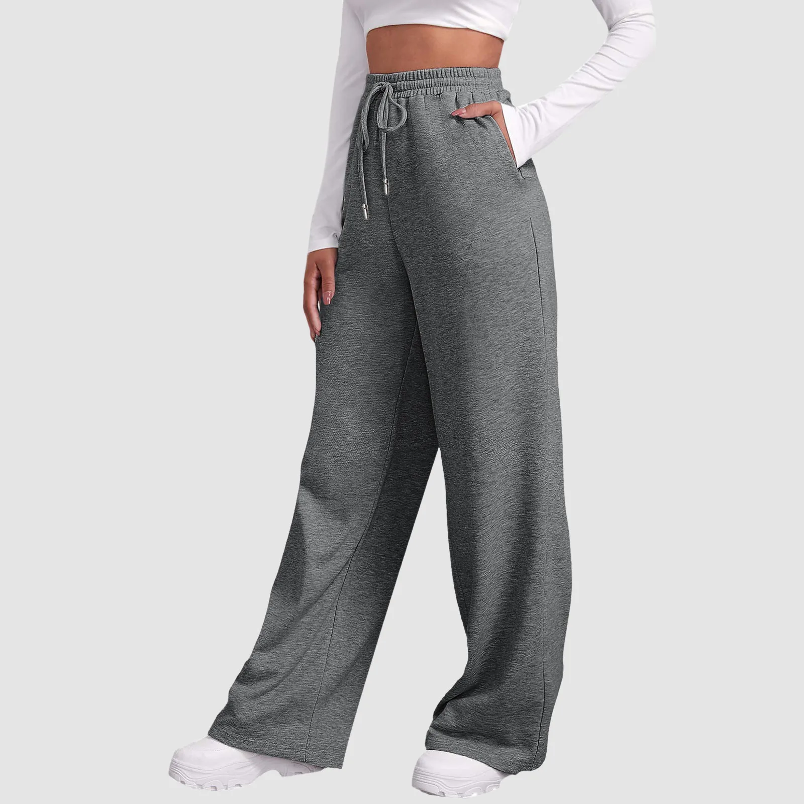

Joggers Sweatpants Women’S Fleece Lined Wide Leg Straight Pants Bottom Sweatpants Pants Workout High Waisted Y2k Harlan Pants