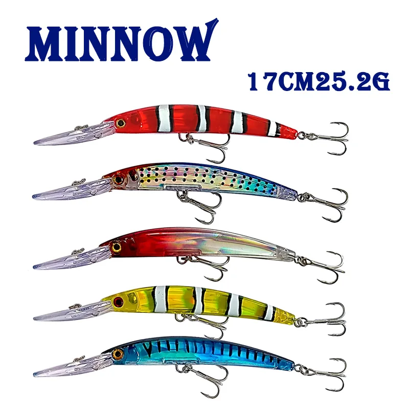 1PCS Big Minnow Lure Floating 17cm 25g Sea Fishing Lures Swimbaits Bass Hard Bait Pesca Artificial Jig Wobblers Crankbait Tackle