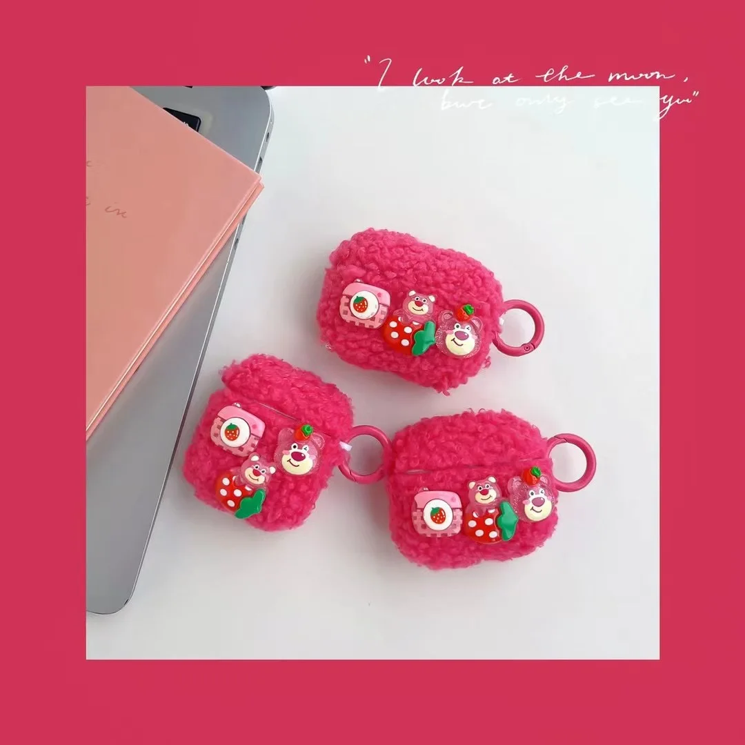 

3D чехлы Disney Lotso плюшевый чехол для Apple AirPods 1 2 3 Pro чехлы для IPhone Bluetooth наушники чехол для наушников