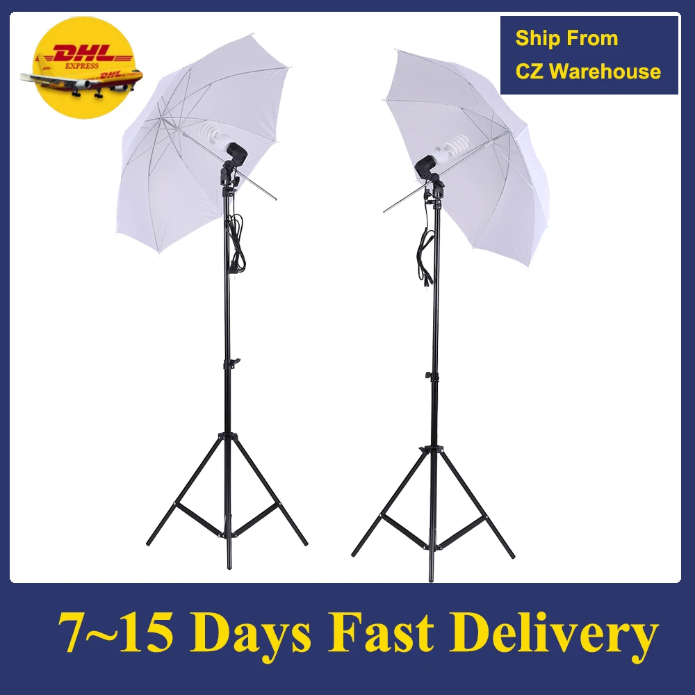 Photo Studio Lighting Kit Light Umbrella Set Light Socket Light