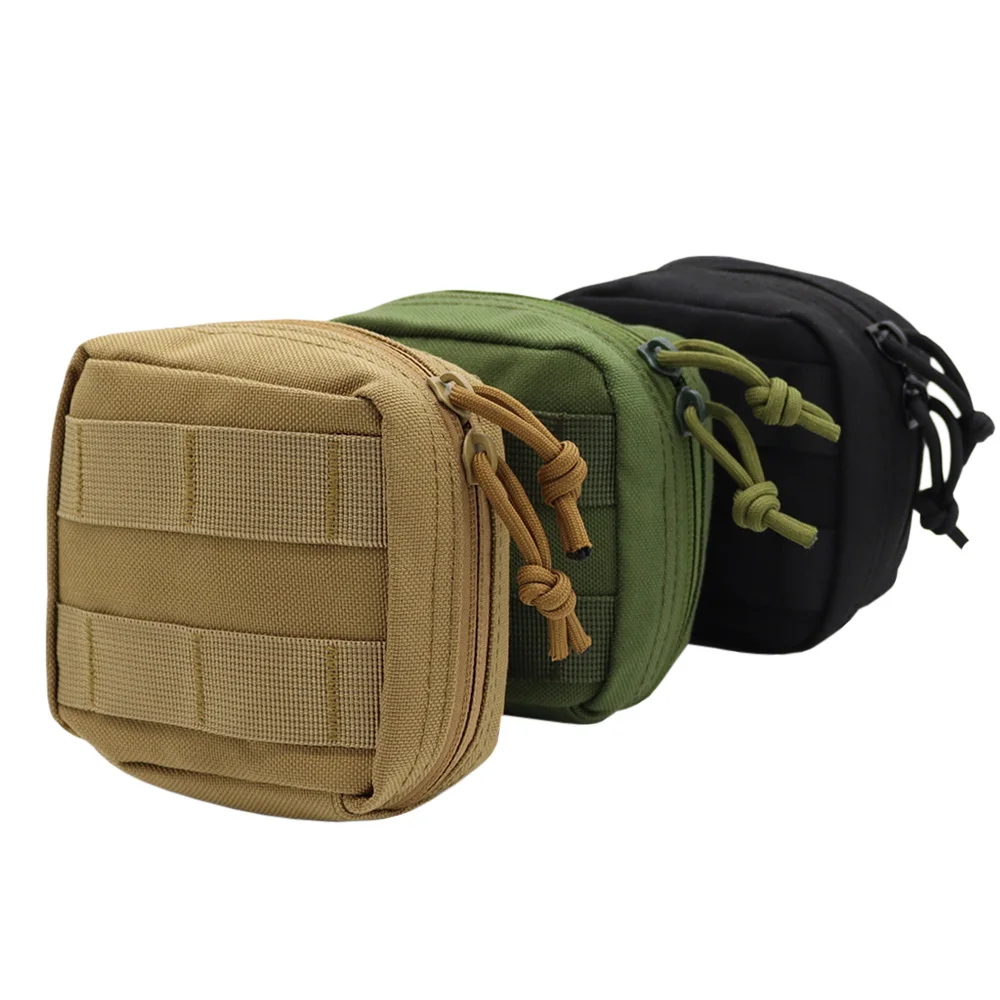 2-Pack Tactical MOLLE Pouches - Compact Utility Bags For Hiking & Outdoor Gear